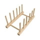 thumbnail image 1 of Naiovety Estante de secado de platos de madera elegante amarillo de madera de bambú estante organizador de cocina versátil que ahorra espacio Cocina y Comedor 5 cuadrículas, 1 of 6
