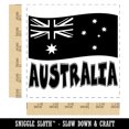 thumbnail image 2 of Australia with Waving Flag Cute Self-Inking Rubber Stamp Ink Stamper - Blue Ink - Large 1-1/2 Inch, 2 of 7