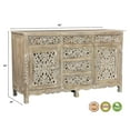 thumbnail image 2 of Taran Designs Monte 6-drawer 2-door Carved Solid Wood Sideboard in Gray, 2 of 8
