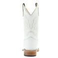 thumbnail image 4 of Old West Boys  Children`s All  Square Toe Leather Sole Boot 1.5 M White, 4 of 5