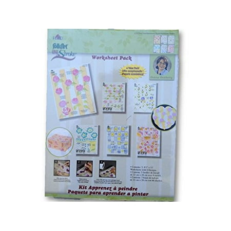 - 4219 Floral Prints Impressions One Stroke Reusable Painting Teaching Guide Worksheet Pack, Package doubles as a practice surface By Donna Dewberry One Stroke from USA