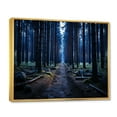 thumbnail image 2 of Designart "Path To The Forest Blue" Landscapes Floater Framed Canvas Wall Art, 2 of 7