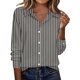 thumbnail image 3 of Camisas de Manga Larga para Mujeres Blusa de Trabajo Casual de Ajuste Suelto con Collar de Solapa Versátil Capa de Color Sólido, 3 of 7