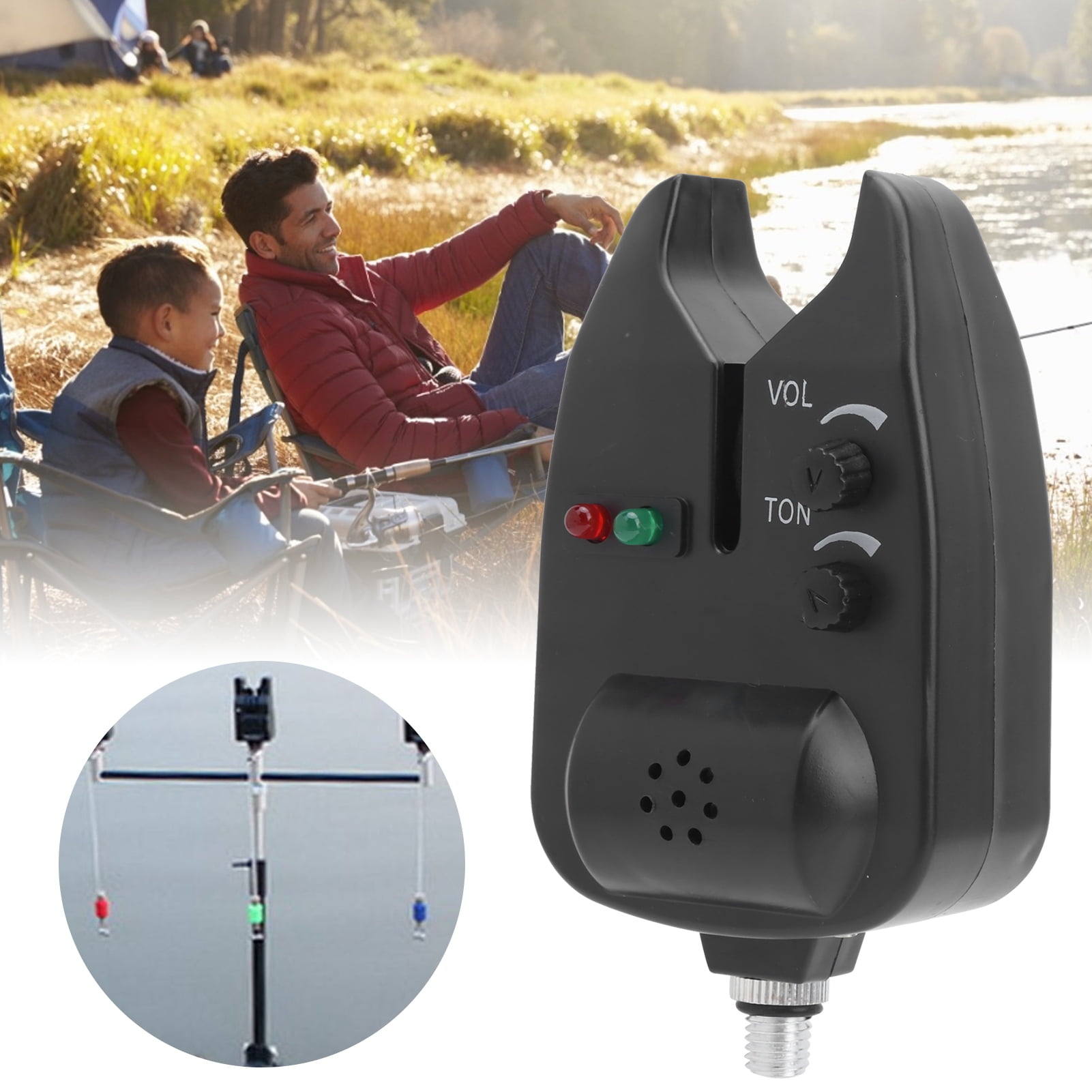 Details about   Fishing Bait Alarm LED Indicator Audible Visual Alarming For EU Style Rod Holder 
