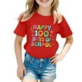thumbnail image 1 of PMVFHDE Hauts d'Été pour Filles T-Shirts Graphiques pour Filles Hauts d'Été pour Filles T-Shirt Robe pour Fille 2025 Enfants Filles et Garçons T-Shirt Col Rond Manches Courtes T-Shirt Décontracté d'Été Rouge, 4-5 Ans, 1 of 4