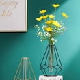 thumbnail image 5 of Glass Flower Vase Metal Holder, Crystal Clear Transparent Planter Flowers Vase, 5 of 5