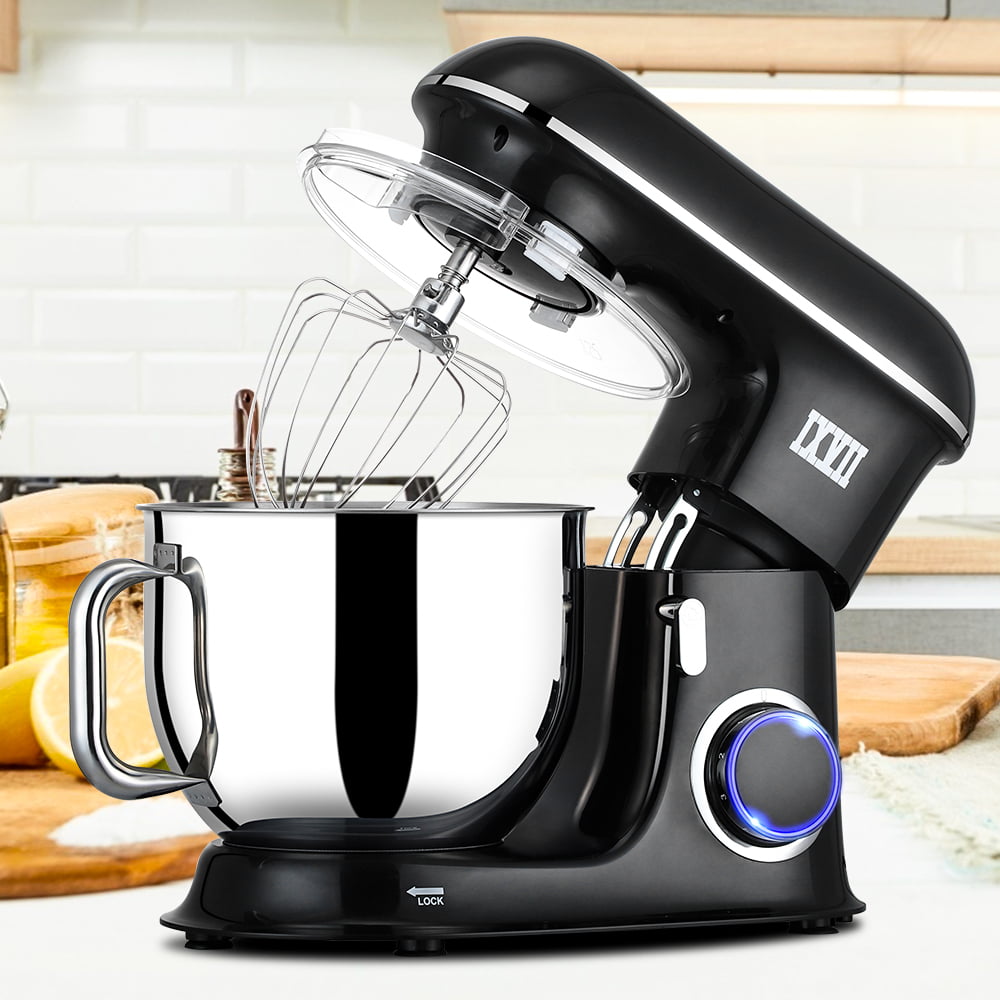 1pc Electric Stand Mixer Electric Kitchen Stand Blender 2L Stainless Steel  Bowl 7 Speed - Black, Egg Mixer, Cream Whisk, Flour Mixer Baking Appliance