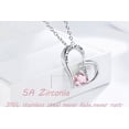thumbnail image 4 of Gioobbt Heart Cross Birthstone Pendant Necklace for Women, Baptism, First Communion, Easter, Birthday, Christmas, 4 of 5