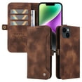 thumbnail image 5 of Nalacover For iPhone 14 Wallet case 【RFID Blocking】【Slide Pocket Slot】,Credit Card Holder Flip Folio Book PU Leather Protective Cover Women Men For iPhone 14 - 6.1", Brown, 5 of 14