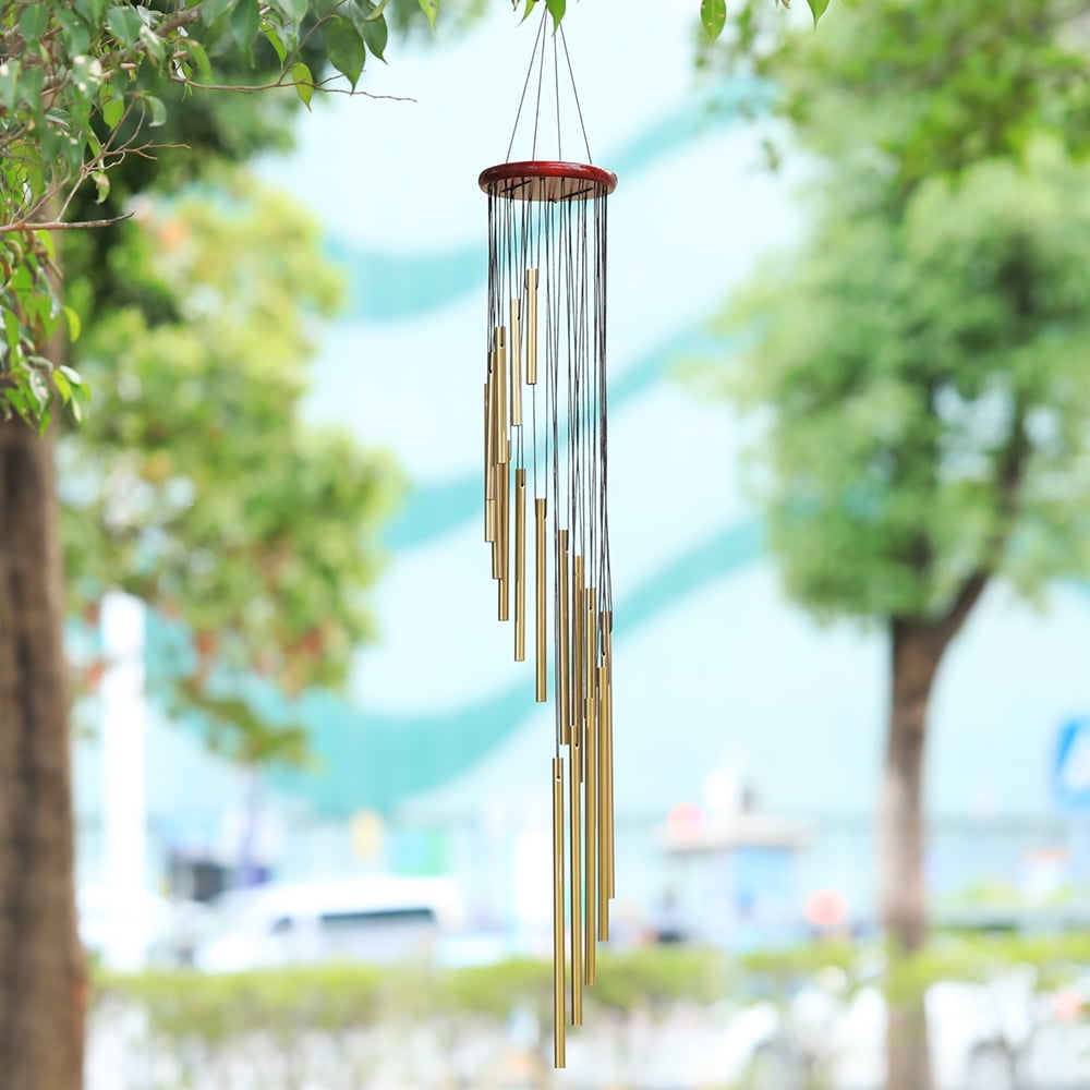 My Family House Wind Chime 38 cm Glass & Wood Handmade Pink 