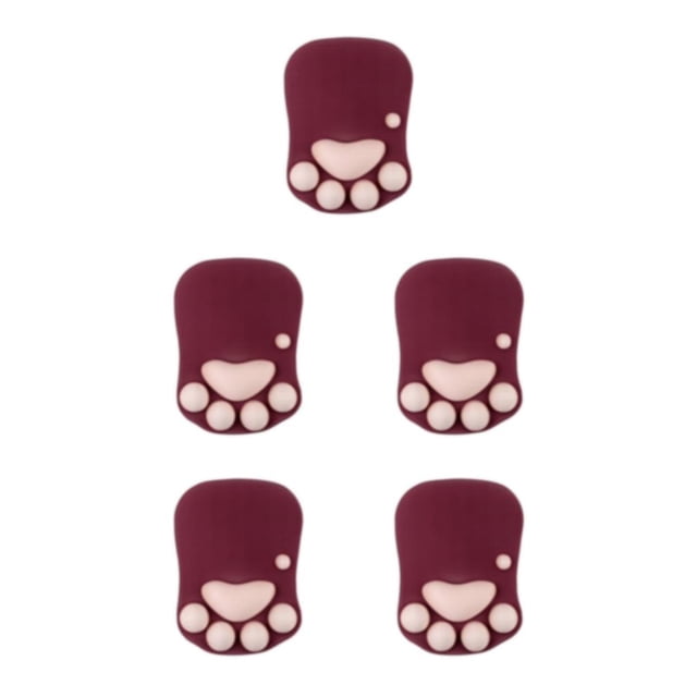 Wweixi Unique Mouse Mat With Wrist Support For Safe And Comfortable Cute And Stylish DS-013 wine red 5Set