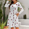 thumbnail image 6 of Fall Dresses for Women 2024, Ladybugs Flying On Dotted Route Womens Fall Dresses Long Sleeve Casual Tie Waist Clothes, Womens Fall Fashion 2024 Midi  Dresses Outfits with Pocket, 6 of 6