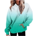 thumbnail image 5 of Dazajoo Pullover Hoodies for Women Oversized Long Sleeve Trendy Gradient Color Pullover Sweatshirts with Pocket 2024 Autumn Womens Loose Casual Drawstring Hooded Tops Today's Deals,White,XXXXL, 5 of 5