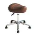 thumbnail image 2 of Taburete tipo silla de montar, silla de trabajo multiusos, ajustable, ergonómico, para salón de uñas y belleza, PU, ​​para hogar, pubs, cafeterías, of Marrón, 2 of 8