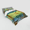 thumbnail image 3 of Ambesonne Beach Bedding Set 3 Pcs, Trees in Tropical Land, Twin, Multicolor, 3 of 3