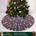 thumbnail image 6 of FMSHPON 4Th July Independence Day American Flag Christmas Xmas Christmas Tree Skirt Stand Mat for Holiday Party Decoration Indoor Outdoor 48 inches, 6 of 6