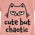 thumbnail image 3 of Instant Message - Cute But Chaotic - Toddler And Youth Girls Short Sleeve Graphic T-Shirt, 3 of 6