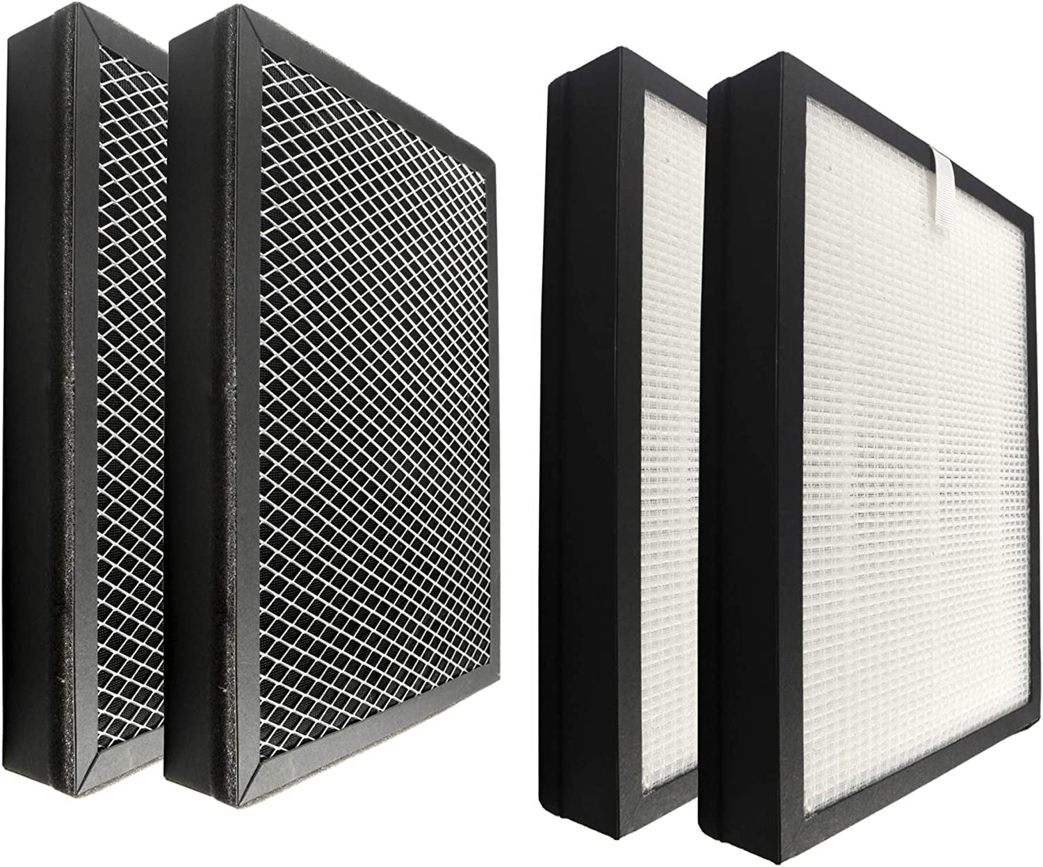 HQRP 2-Pack 3-in-1 HEPA Filter Set (4 Filters) compatible with Medify Replacement for MA25R for MA25 MA25 Air Purifier