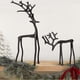 thumbnail image 3 of Black Reindeer Xmas Decorations Modern Standing Deer Figurines for Mantel Tabletop Office Holiday Decor, 3 of 5