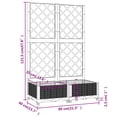 thumbnail image 2 of vidaXL 31.5"x15.7"x47.8" Black PP Solid Print Planter Boxes with Trellis, 2 of 7