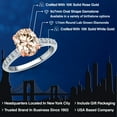 thumbnail image 2 of Gem Stone King 10K Two Tone Gold Peach Morganite and Lab Grown Diamond Engagement Ring for Women | 1.80 Cttw | Oval 9X7MM | Gemstone October Birthstone | Size 5, 2 of 6