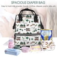 thumbnail image 5 of Fuzoiu Camping Caravan 2 Print Diaper Bag Backpack,Baby Essentials Travel Tote,Multi function Waterproof Diaper Bag, Travel Essentials Baby Bag - Unisex, 5 of 6