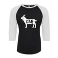 thumbnail image 1 of Adult GOAT Dad Greatest Of All Time Funny Father's Day 3/4 sleeve T-Shirt, 1 of 1