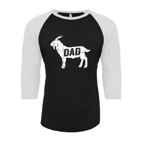 Adult GOAT Dad Greatest Of All Time Funny Father's Day 3/4 sleeve T-Shirt