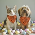 thumbnail image 2 of Dog Bandana 2 Pack,Halloween Orange Spider Web Pattern Bandanas for Dogs,Cat Bandana,Small/ Large Dog Bandana 2 Size,Dog Bandanas Girl Boy, 2 of 5