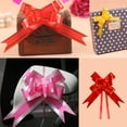 thumbnail image 2 of Bewildely 10 piezas de decoración con lazo para el hogar, artesanías festivas para embalaje, flores ligeras impresas a mano, coche de Navidad Kits de decoración para fiestas oro rojo, 2 of 6