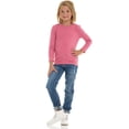 thumbnail image 5 of Cudlie Toddler Girls’ 5-Pack Long Sleeve Tees, Cotton Blend Crewnecks in Stylish Modern Colors, Sizes 12M–4T, 5 of 11