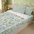 thumbnail image 2 of Manfei Kawaii Rustic Wildflower Zipper Twin Comforter Sets with Fitted Sheet and 2 Pillowcases,Cottagecore Blossom Zipper Bedding Set,Reversible, 2 of 7