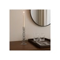 thumbnail image 2 of Decorative Bubble Taper Candle Holder for Home Decor - Contemporary Smoked Glass Candlestick Holder for Table Centerpieces - Sleek Candle Stand Holder for Entryway or Living Room Decor - 10", Black, 2 of 11