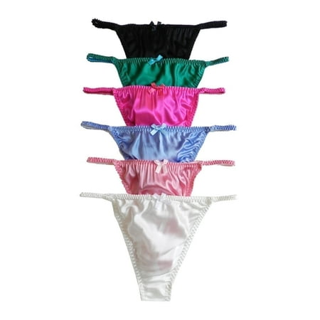 Yavorrs Womens Silk G String Thong Panties Underwear