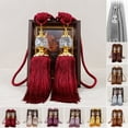 thumbnail image 5 of 2×Luxury Curtain Holdbacks Rope Tie Backs Tassel Tiebacks Beaded Ball Decor Pair, 5 of 5