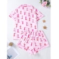 thumbnail image 2 of Emy Dola Funny Graphic Pajamas for Women Button Down Short Sleeve Top and Shorts Pjs Sets Summer Sleepwear S-XXL, 2 of 9