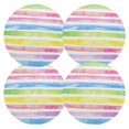 thumbnail image 2 of Ryvnso Rainbow Stripes Round Plate Mats Dining Table Placemat 1 Piece for Holiday Decoration, 2 of 7