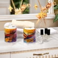 thumbnail image 6 of 4 Pack Bathroom Canisters Transparent Storage Jar for Cotton Ball, Swab, Floss Colorful Butterfly Flying, 6 of 6