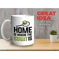 thumbnail image 2 of Tennis Player Mug White 11oz - Home is Where The Court is - Court Pro Tennis Racket Ball Winning Double Strategy Trainer Equipment, 2 of 7