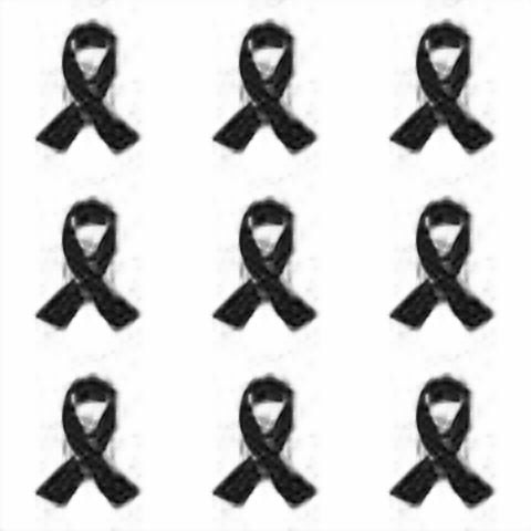 9 PCS Elegant Ribbon Breast Cancer & Awareness Lapel Pin Heart Shaped Silk Ribbon Fashionable Accessory For Clothing Bags & More Gift - Black