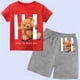 thumbnail image 4 of Conjunto de algodón con estampado de marca para niños, camiseta de dibujos animados, pantalones cortos, conjunto de verano para bebés, conjunto de manga corta para niños y niñas, 4 of 4