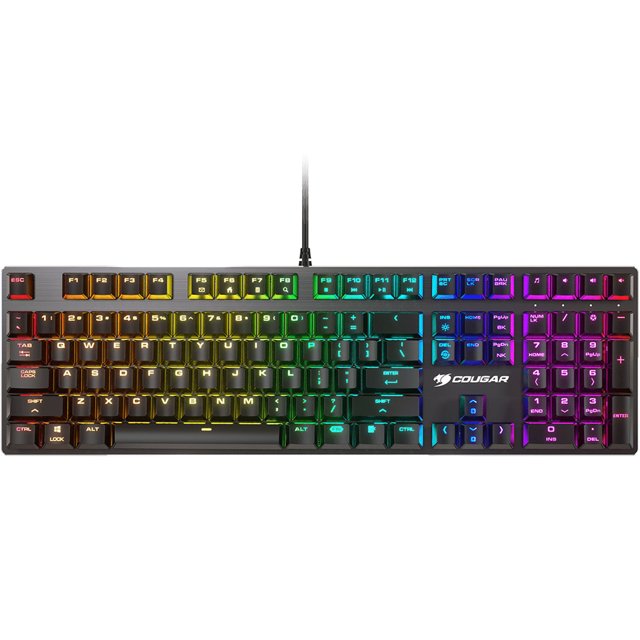 Teclado Gamer Cougar VANTAR MX RGB Mecanico Switch Rojo USB