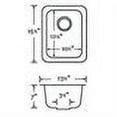 thumbnail image 2 of Swanstone Classics 13.5" x 15.5" Undermount Bar Sink, Tahiti White, 2 of 2