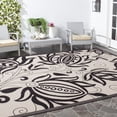 thumbnail image 2 of Safavieh Courtyard Crystal Floral Indoor/Outdoor Area Rug, Sand/Black, 7'10" x 7'10" Square, 2 of 14