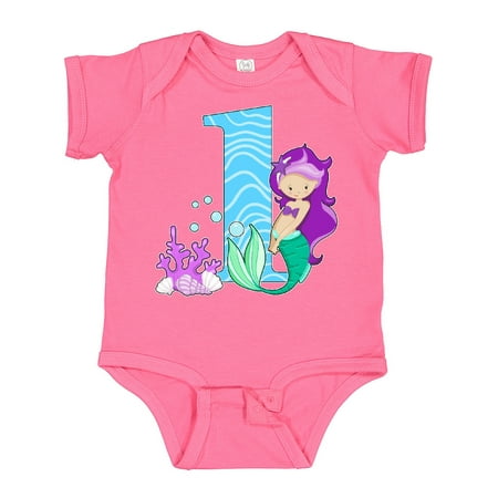 

Inktastic First Birthday- Mermaid Gift Baby Girl Bodysuit