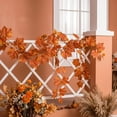 thumbnail image 2 of SLYNSHome Artificial Maple Leaf Garland,Fall Foliage Vine Swag For Front Door Frame Porch Mantel Indoor Outdoor Halloween Thanksgiving Autumn Seasonal Home Decor, 2 of 8