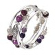 thumbnail image 2 of Fulu Autumn Pulseras Apilables Con Cuentas Para Mujer Boho Wrap Pulsera De Plata En Capas Joyería De Moda Regalos Para Ella (Púrpura), 2 of 5