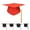 A, variant on Mortarboard Tassels Solid Color Classic Design Square Board Breathable Decorative Comfortable Unisex Graduation Party Hierophant Hat Headwear