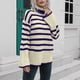 thumbnail image 1 of Puntoco-suéter informal de manga larga con cuello alto para mujer, blusa holgada de punto con abertura lateral, liquidación de Navidad Puntoco Puntoco-2287, 1 of 5