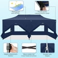 thumbnail image 6 of COBIZI 10x20 Pop Up Canopy Tent Heavy Duty with 6 Removable Sidewalls,Commercial Pop Up Tent for Parties All Weather Waterproof Wedding Tent with Roller Bag(Deep Blue), 6 of 11